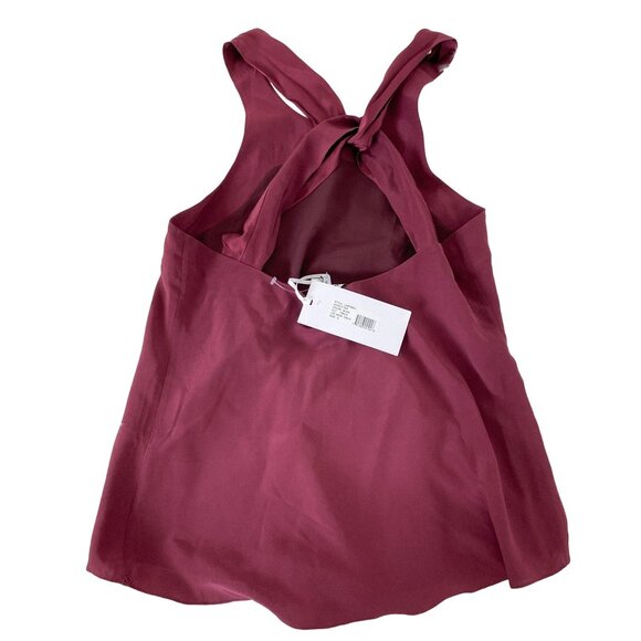 Elizabeth and James Wine Silk Acacia Top - Picture 7 of 7